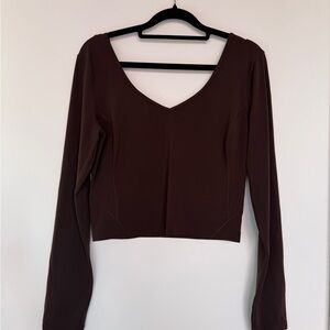 lululemon Align Long Sleeve Top Espresso Brown
